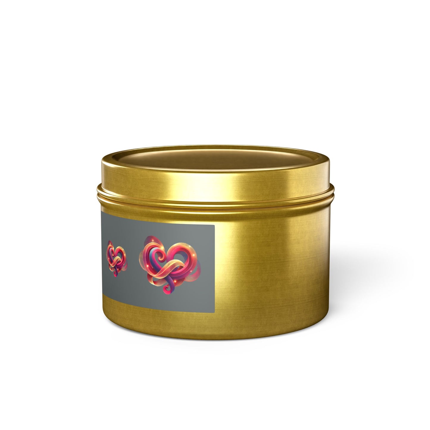 Knotted Heart Design Aromatherapy Tin Candle – Custom Hand-Poured with Coconut Soy Wax