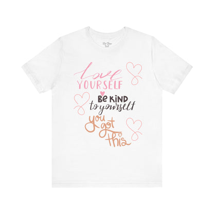 "Love Yourself" Mental Health Graphic Tee – Embrace Self-Love - By Ts1st Shop