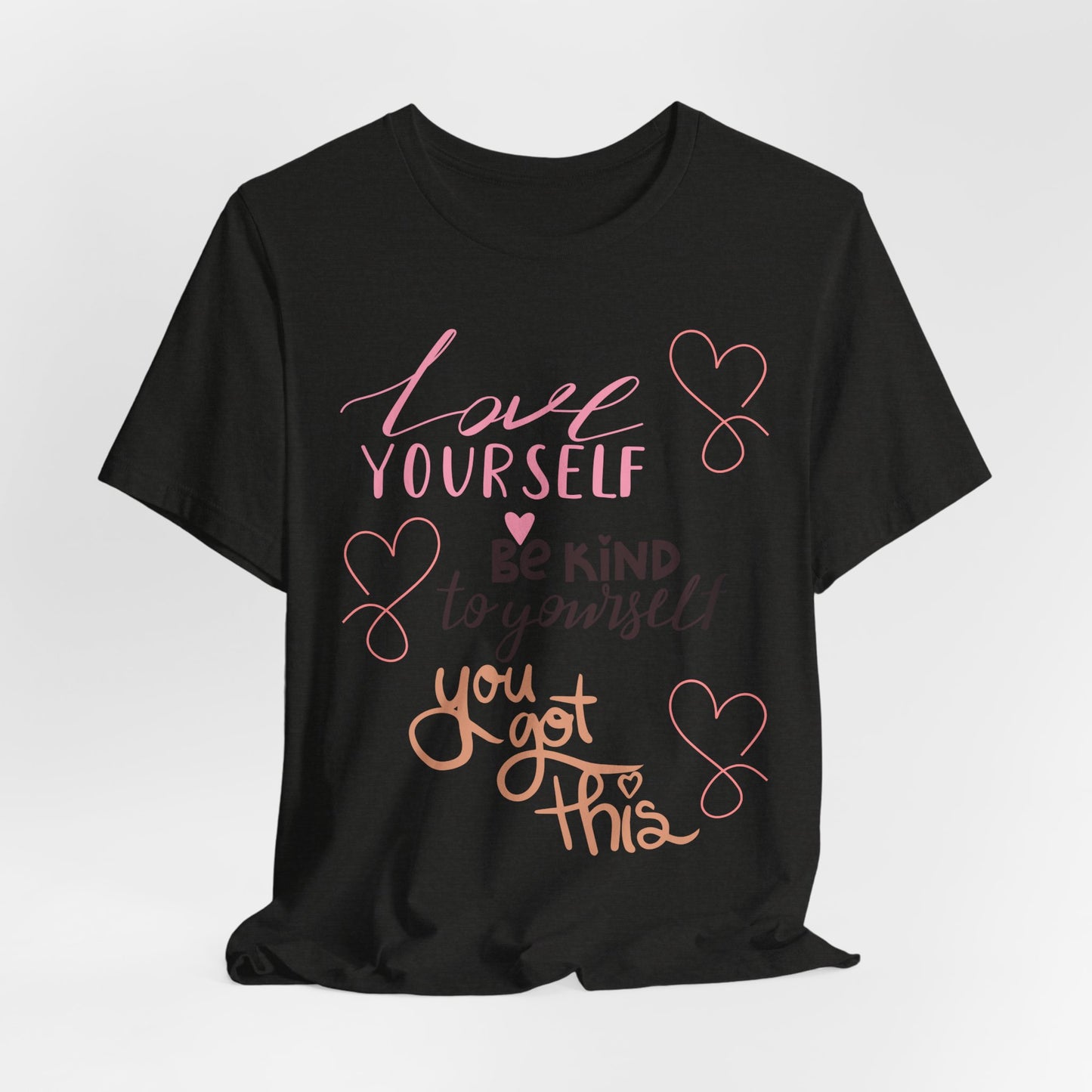 "Love Yourself" Mental Health Graphic Tee – Embrace Self-Love - By Ts1st Shop