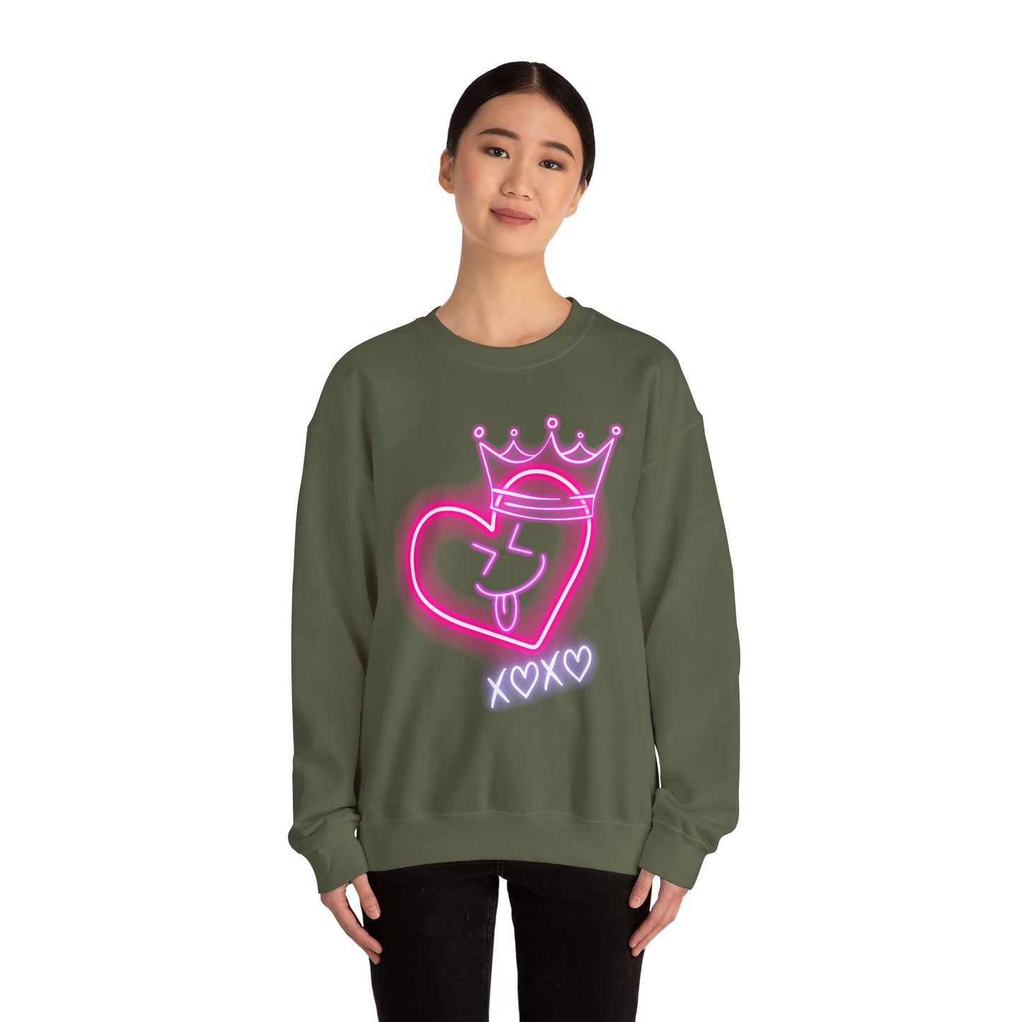 Cozy Valentine Crewneck Sweatshirt – Designed by Ts1st Shop