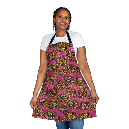 Cheetah Print Hearts Chef's Apron – A Fun & Durable Kitchen Essential By Ts1st Shop