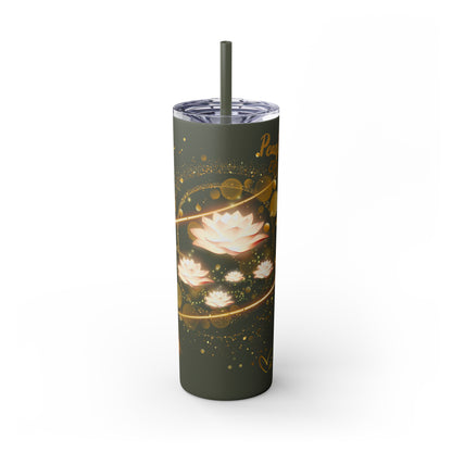 Skinny Tumbler with Straw, 20oz By Ts1st LLC