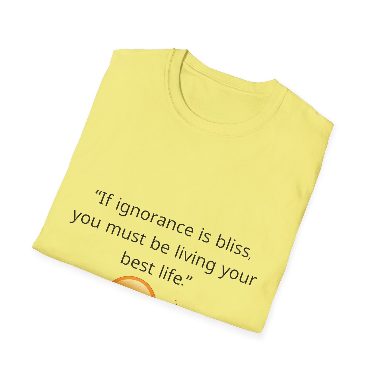 Unisex Soft-Style T-Shirt – ‘If Ignorance is Bliss’ – Ts1st LLC Exclusive