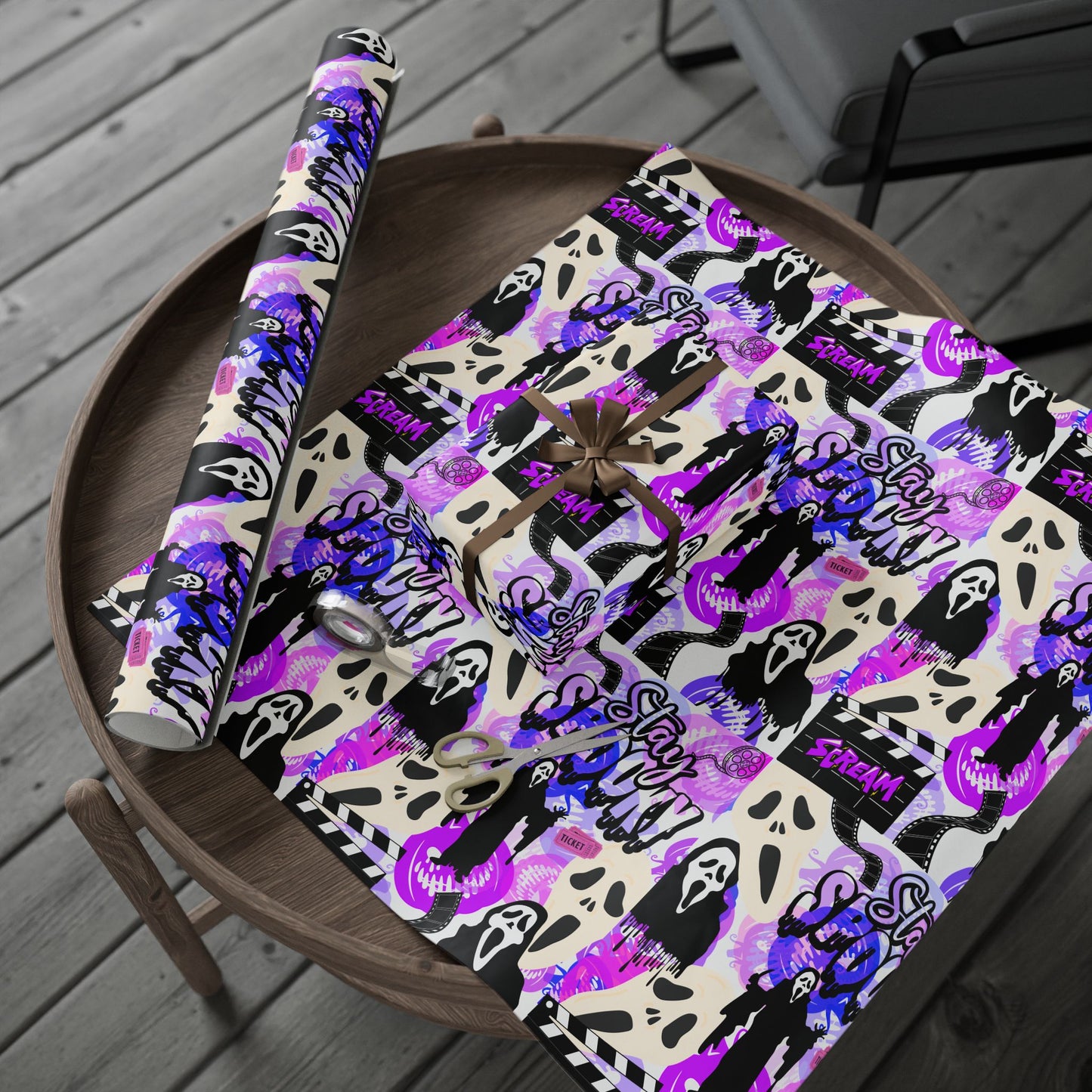 Ts1st - 90s Vibe Ghost Face Halloween Wrapping Paper