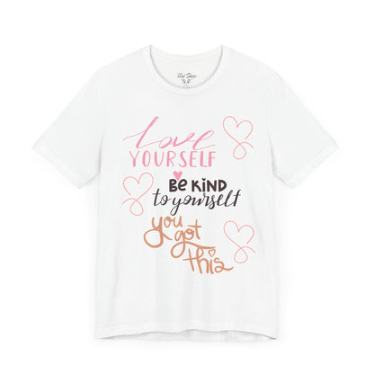 "Love Yourself" Mental Health Graphic Tee – Embrace Self-Love - By Ts1st Shop