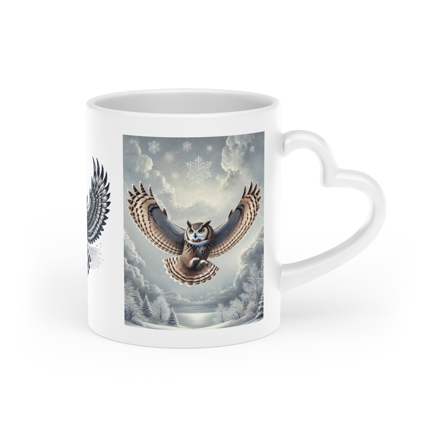 Owl - Heart-Shaped Mug