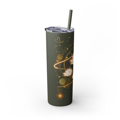 Skinny Tumbler with Straw, 20oz By Ts1st LLC