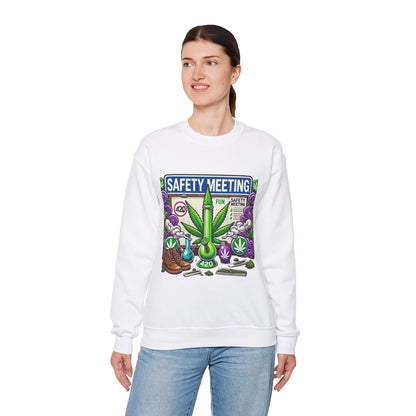 Safety Meeting - Cannabis Lovers - Unisex Heavy Blend™ Crewneck Sweatshirt - Ts1st