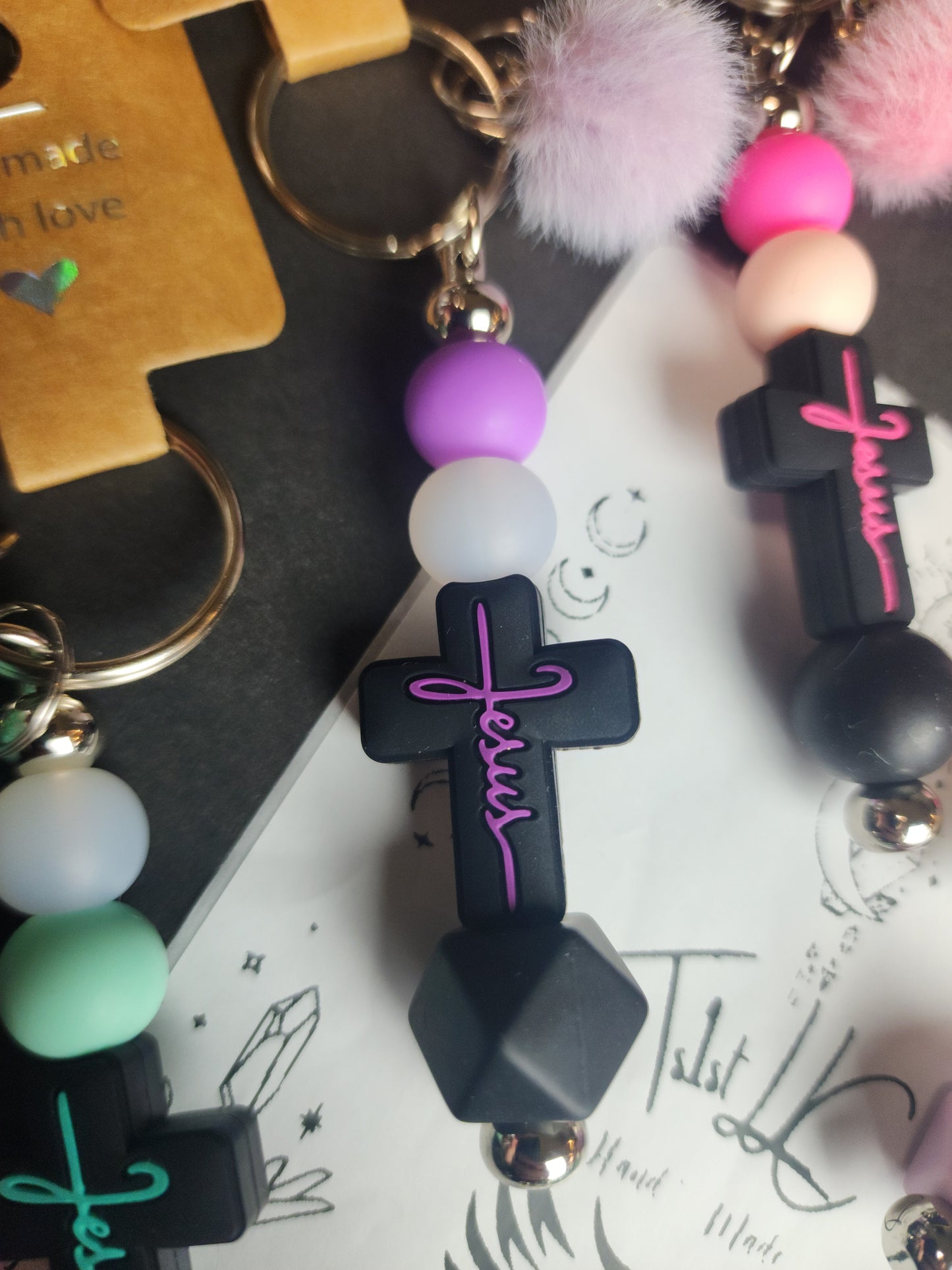 Kats - Handmade Cross Keychains