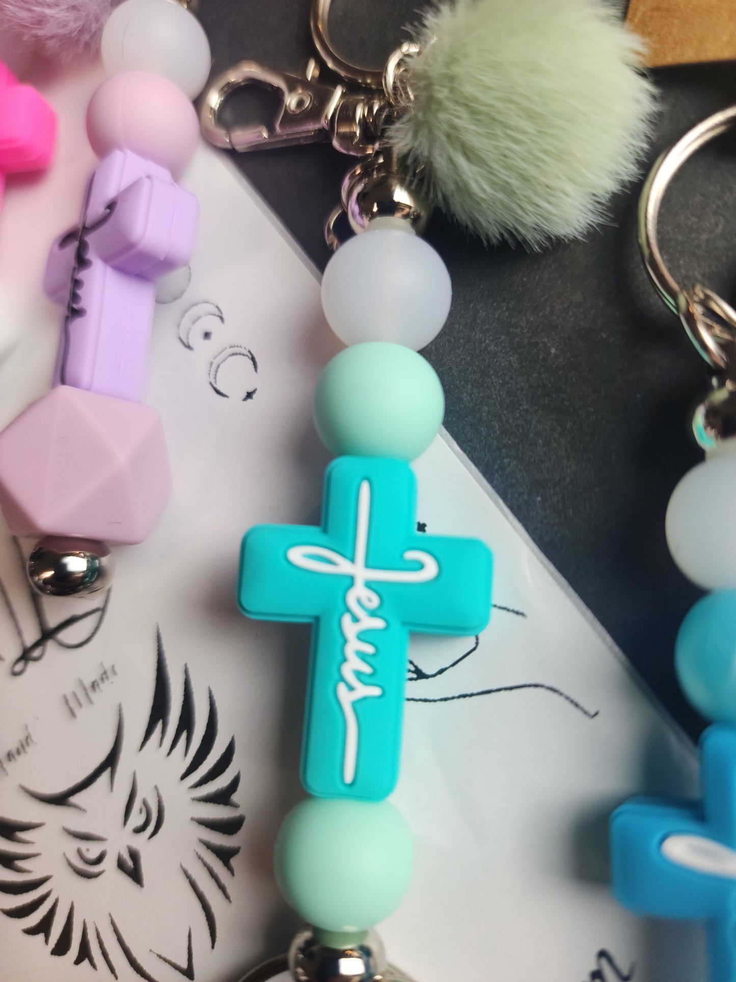 Kats - Handmade Cross Keychains