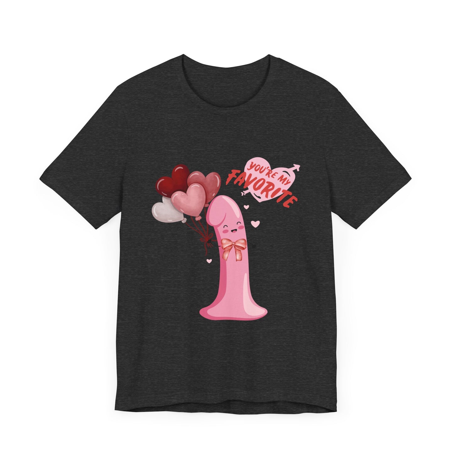 Funny "Valentine Peen" Short Sleeve Tee – Humorous Design for Singles - Unisex - Designs By Ts1st Shop