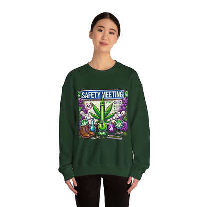 Safety Meeting - Cannabis Lovers - Unisex Heavy Blend™ Crewneck Sweatshirt - Ts1st