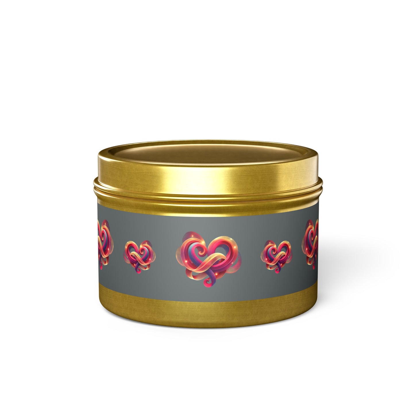 Knotted Heart Design Aromatherapy Tin Candle – Custom Hand-Poured with Coconut Soy Wax