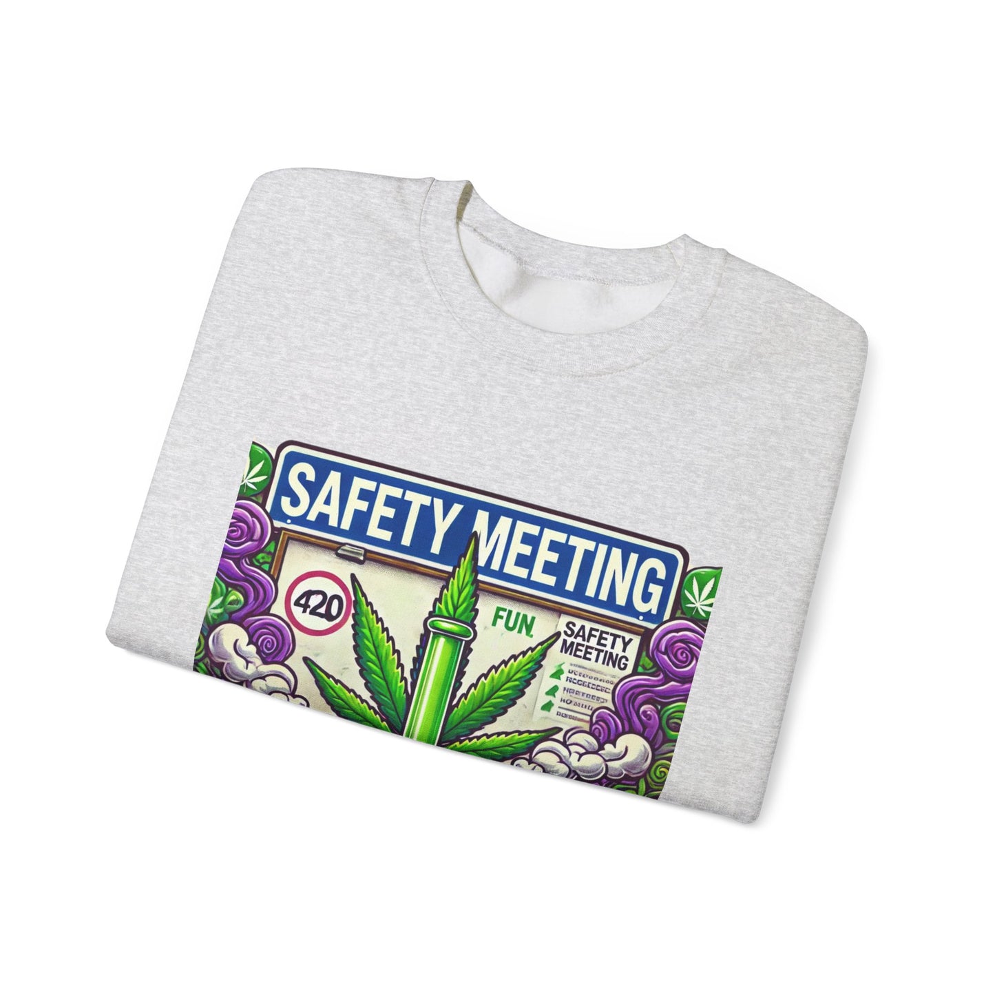 Safety Meeting - Cannabis Lovers - Unisex Heavy Blend™ Crewneck Sweatshirt - Ts1st