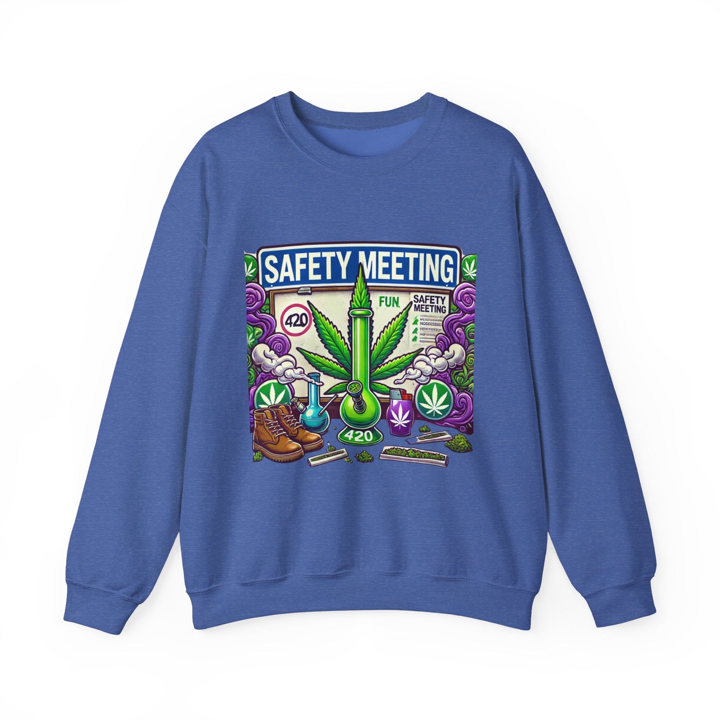 Safety Meeting - Cannabis Lovers - Unisex Heavy Blend™ Crewneck Sweatshirt - Ts1st