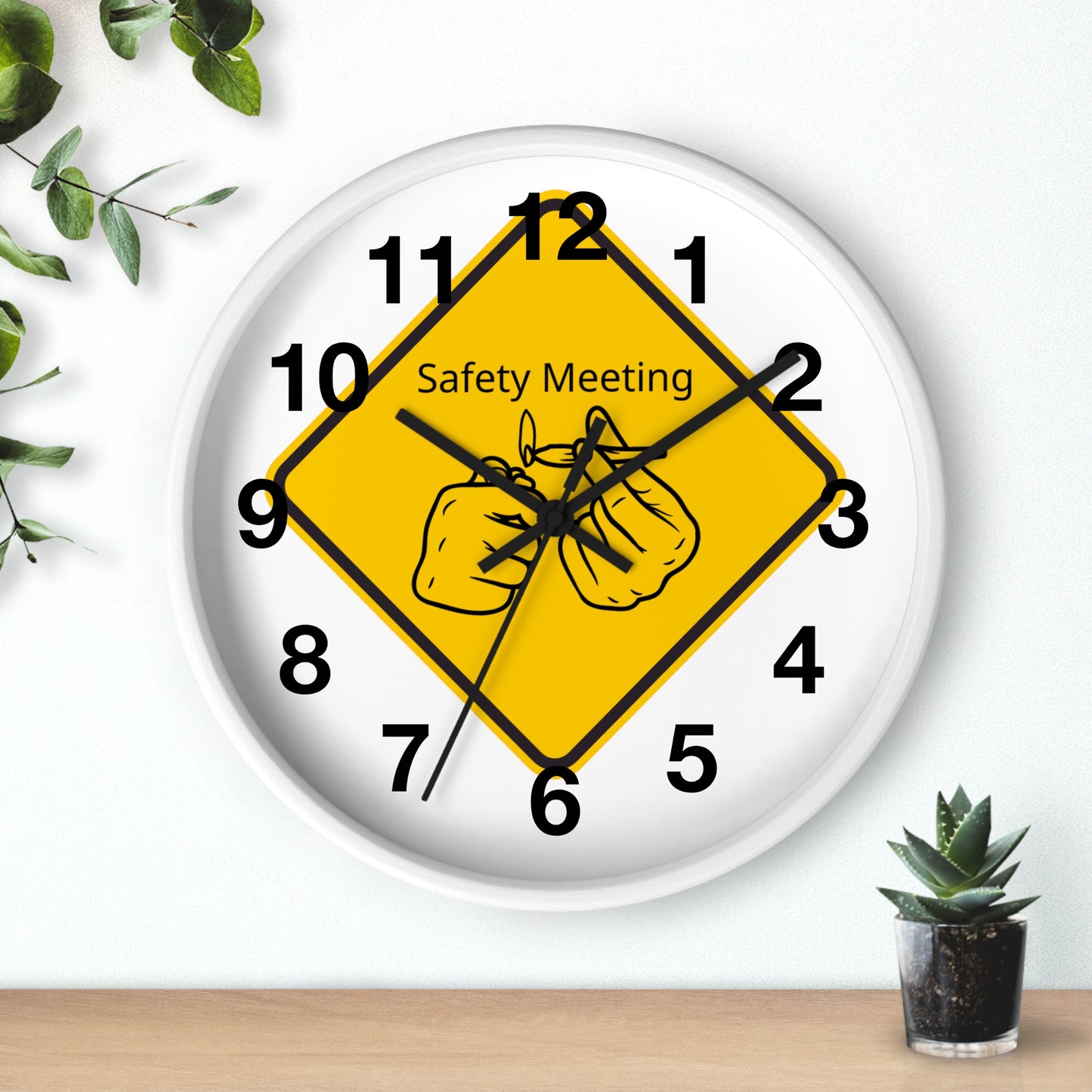 Safety Meeting Wall Clock