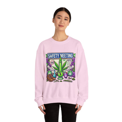 Safety Meeting - Cannabis Lovers - Unisex Heavy Blend™ Crewneck Sweatshirt - Ts1st