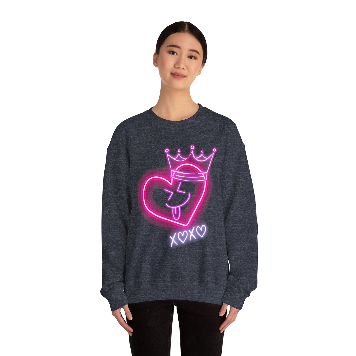 Cozy Valentine Crewneck Sweatshirt – Designed by Ts1st Shop