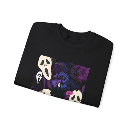 Ts1st - Ghost Face Inspired Unisex Heavy Blend Crewneck Sweatshirt