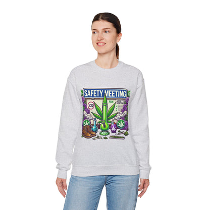 Safety Meeting - Cannabis Lovers - Unisex Heavy Blend™ Crewneck Sweatshirt - Ts1st