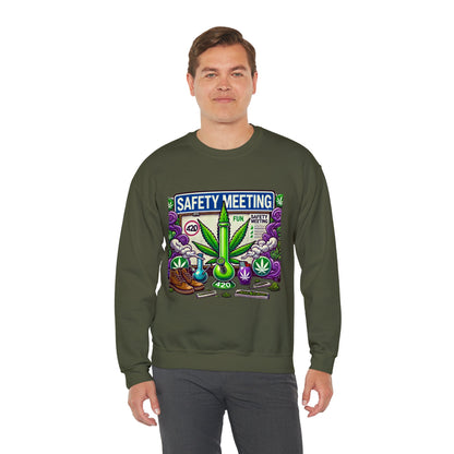 Safety Meeting - Cannabis Lovers - Unisex Heavy Blend™ Crewneck Sweatshirt - Ts1st