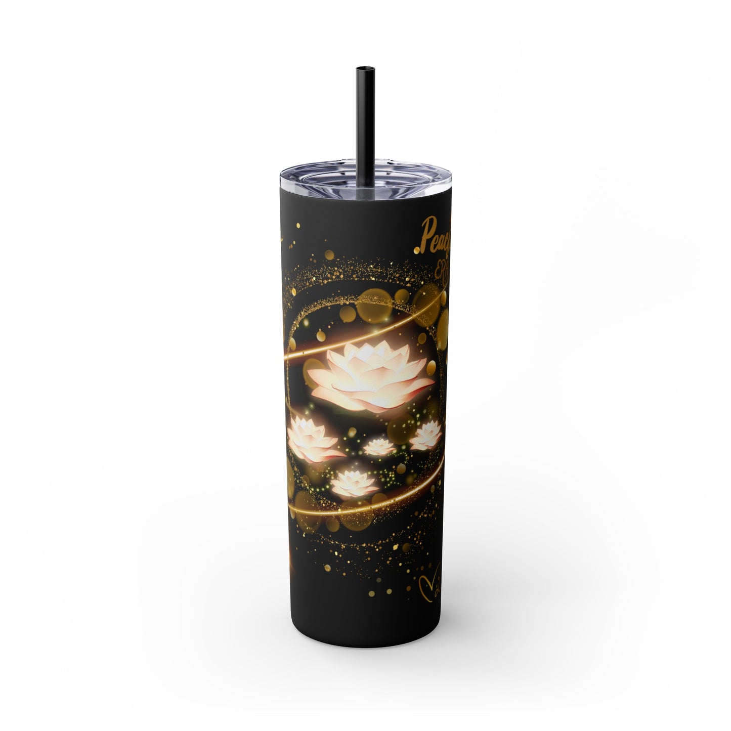 Skinny Tumbler with Straw, 20oz By Ts1st LLC