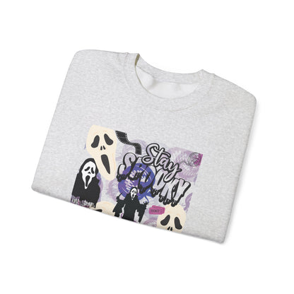 Ts1st - Ghost Face Inspired Unisex Heavy Blend Crewneck Sweatshirt