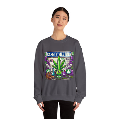 Safety Meeting - Cannabis Lovers - Unisex Heavy Blend™ Crewneck Sweatshirt - Ts1st