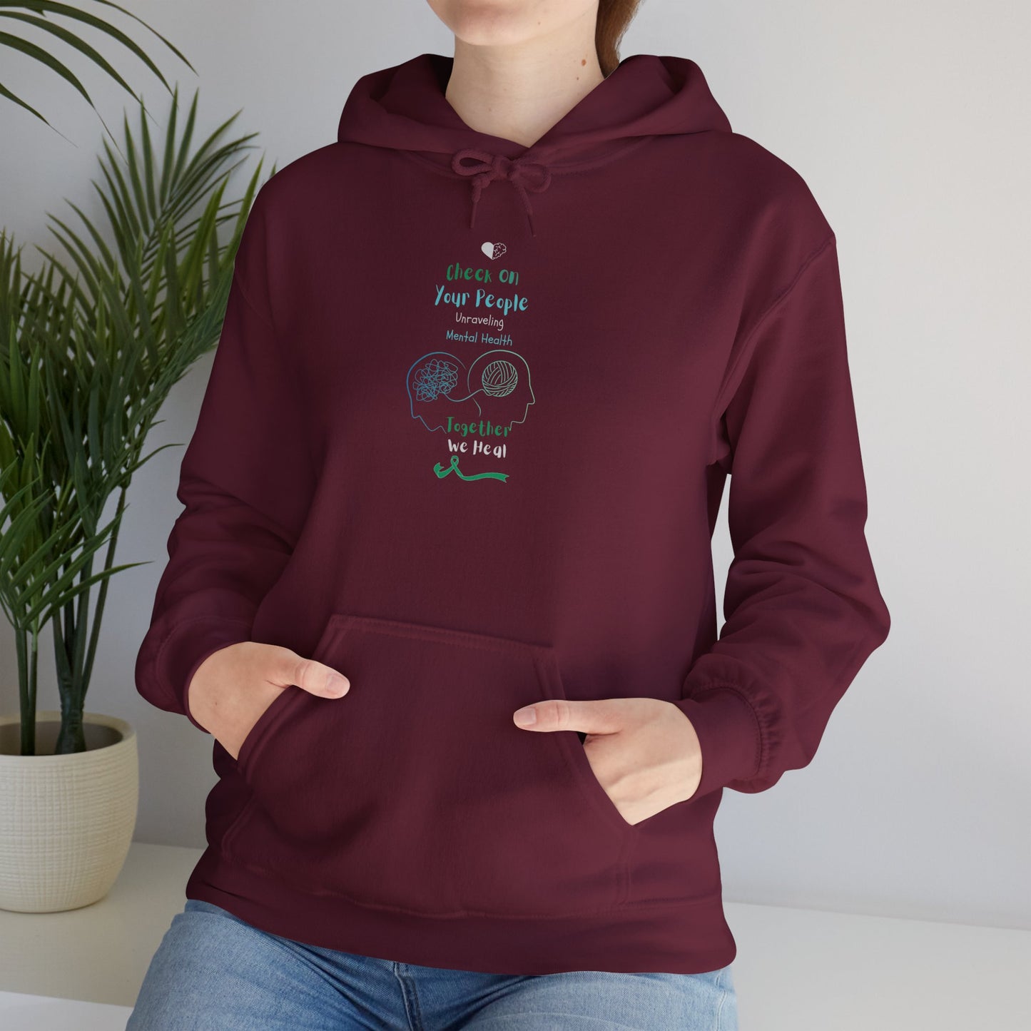 Check on Your People – Unraveling Mental Health Together Hoodie