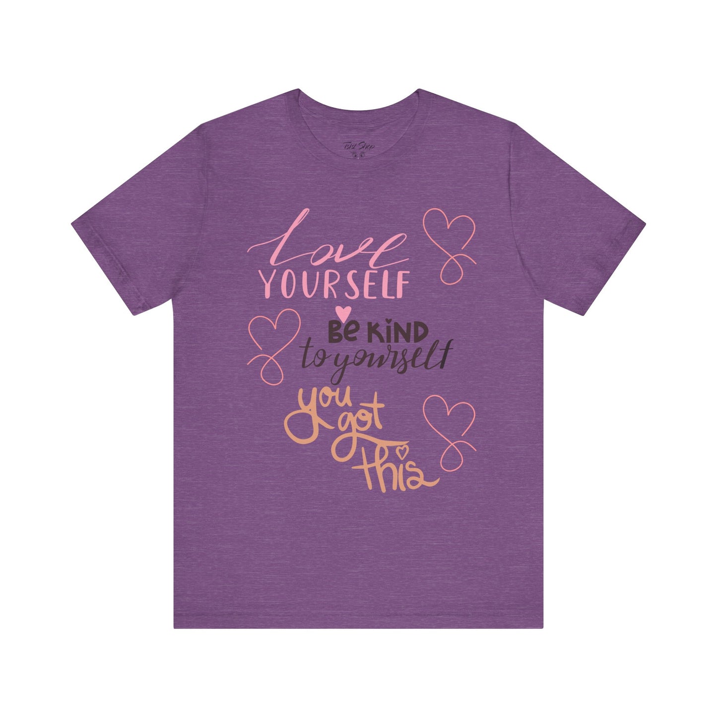 "Love Yourself" Mental Health Graphic Tee – Embrace Self-Love - By Ts1st Shop