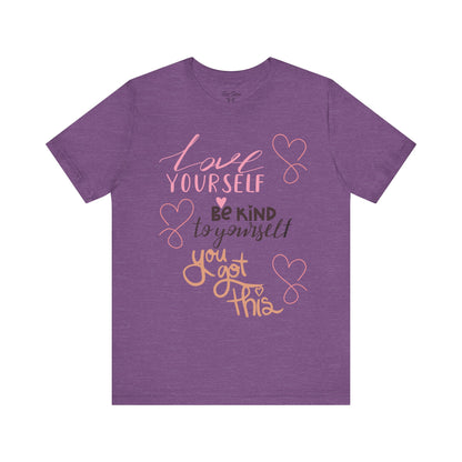 "Love Yourself" Mental Health Graphic Tee – Embrace Self-Love - By Ts1st Shop