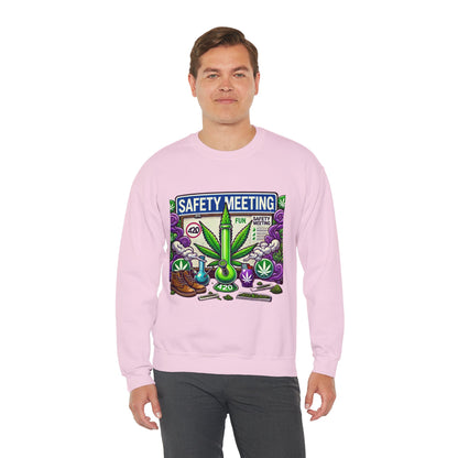 Safety Meeting - Cannabis Lovers - Unisex Heavy Blend™ Crewneck Sweatshirt - Ts1st