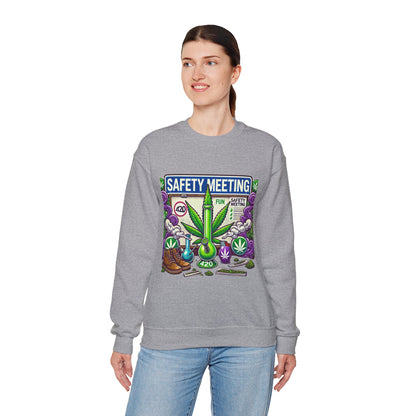 Safety Meeting - Cannabis Lovers - Unisex Heavy Blend™ Crewneck Sweatshirt - Ts1st