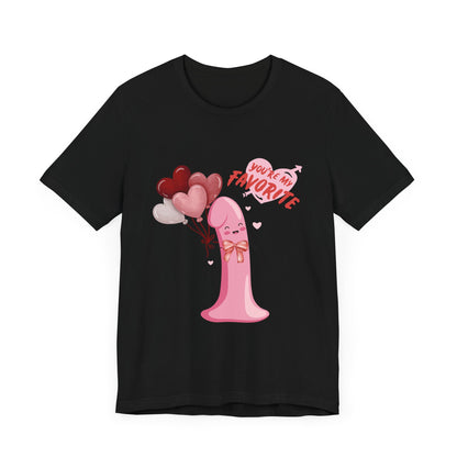 Funny "Valentine Peen" Short Sleeve Tee – Humorous Design for Singles - Unisex - Designs By Ts1st Shop