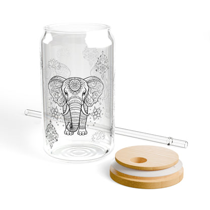 Magic Elephant Sipper Glass, 16oz