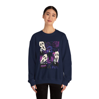 Ts1st - Ghost Face Inspired Unisex Heavy Blend Crewneck Sweatshirt