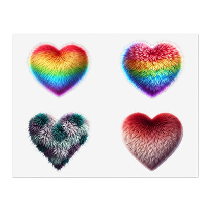 3D Puffy Heart Vinyl Sticker Sheet – Unique Ts1st Shop Design