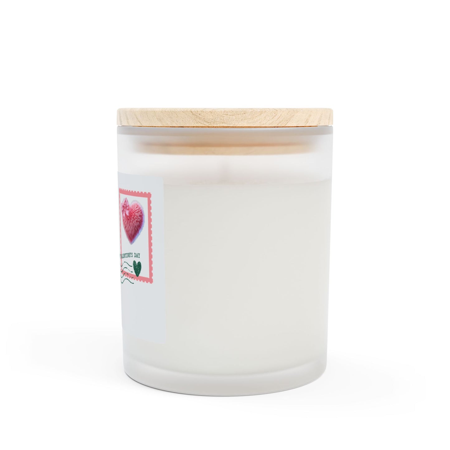 Unique Valentine’s Day Frost Candle with Wooden Wick – Luxury Aromatherapy Gift  - 11oz