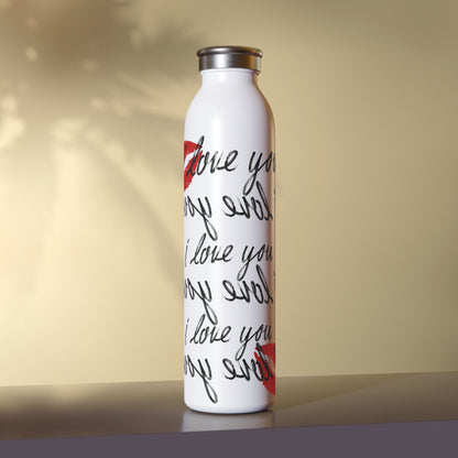 "I Love You (Backwards and Forwards)" Valentine's Day Special Water Bottle