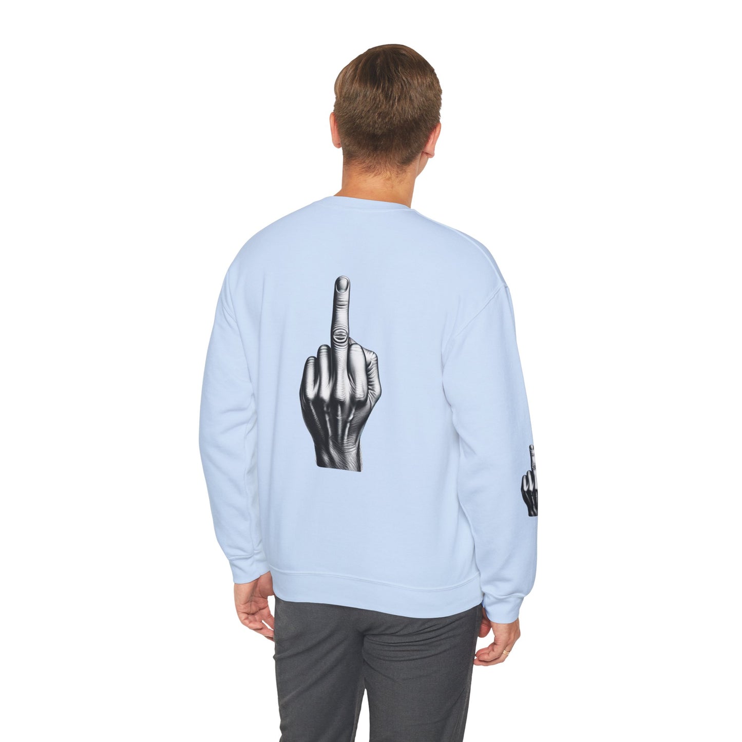 Middle Finger Graphic Unisex Crewneck Sweatshirt - Ts1st