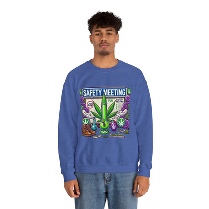 Safety Meeting - Cannabis Lovers - Unisex Heavy Blend™ Crewneck Sweatshirt - Ts1st