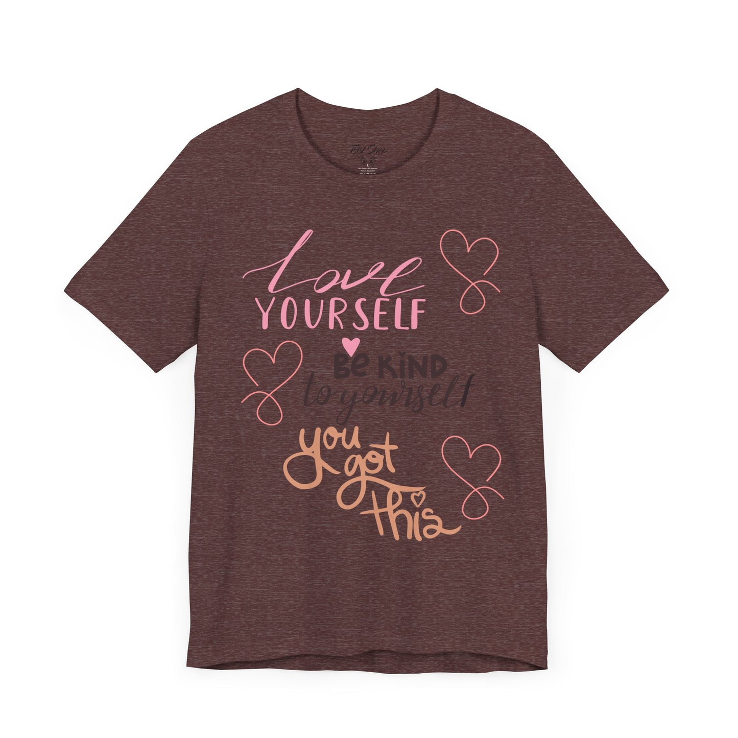 "Love Yourself" Mental Health Graphic Tee – Embrace Self-Love - By Ts1st Shop