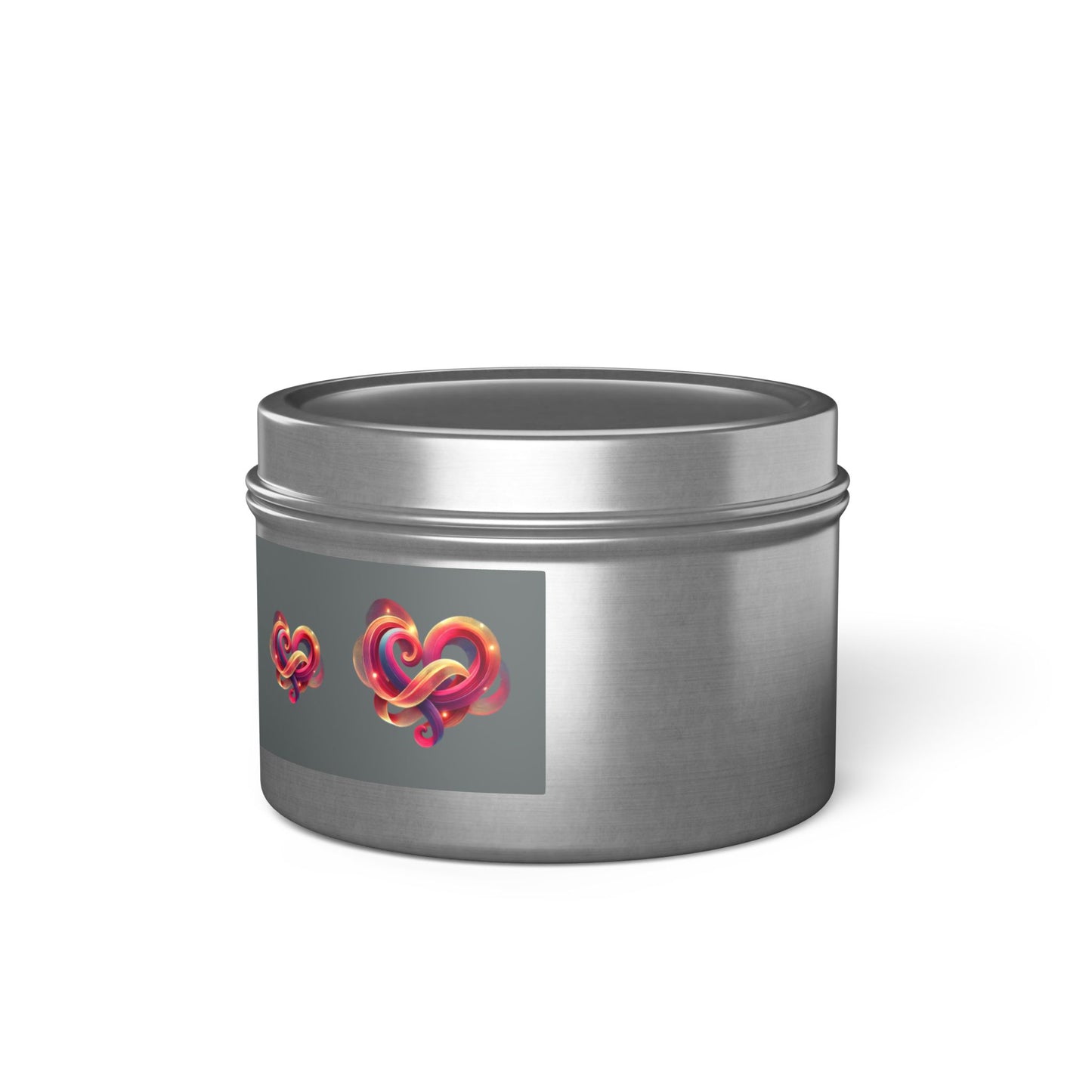 Knotted Heart Design Aromatherapy Tin Candle – Custom Hand-Poured with Coconut Soy Wax