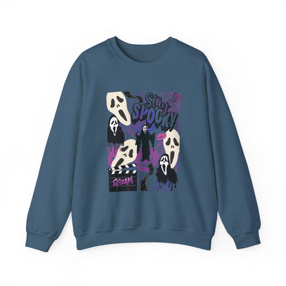 Ts1st - Ghost Face Inspired Unisex Heavy Blend Crewneck Sweatshirt