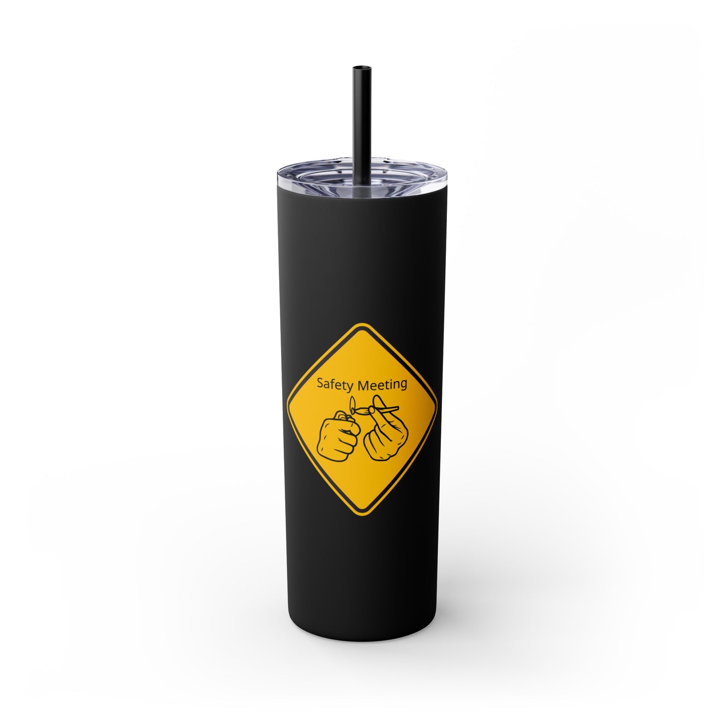 Safety meeting Skinny Tumbler with Straw, 20oz