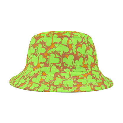 Green Hearts Unisex Bucket Hat – Bold and Fun All-Over Print - By Ts1st Shop