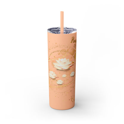 Skinny Tumbler with Straw, 20oz By Ts1st LLC