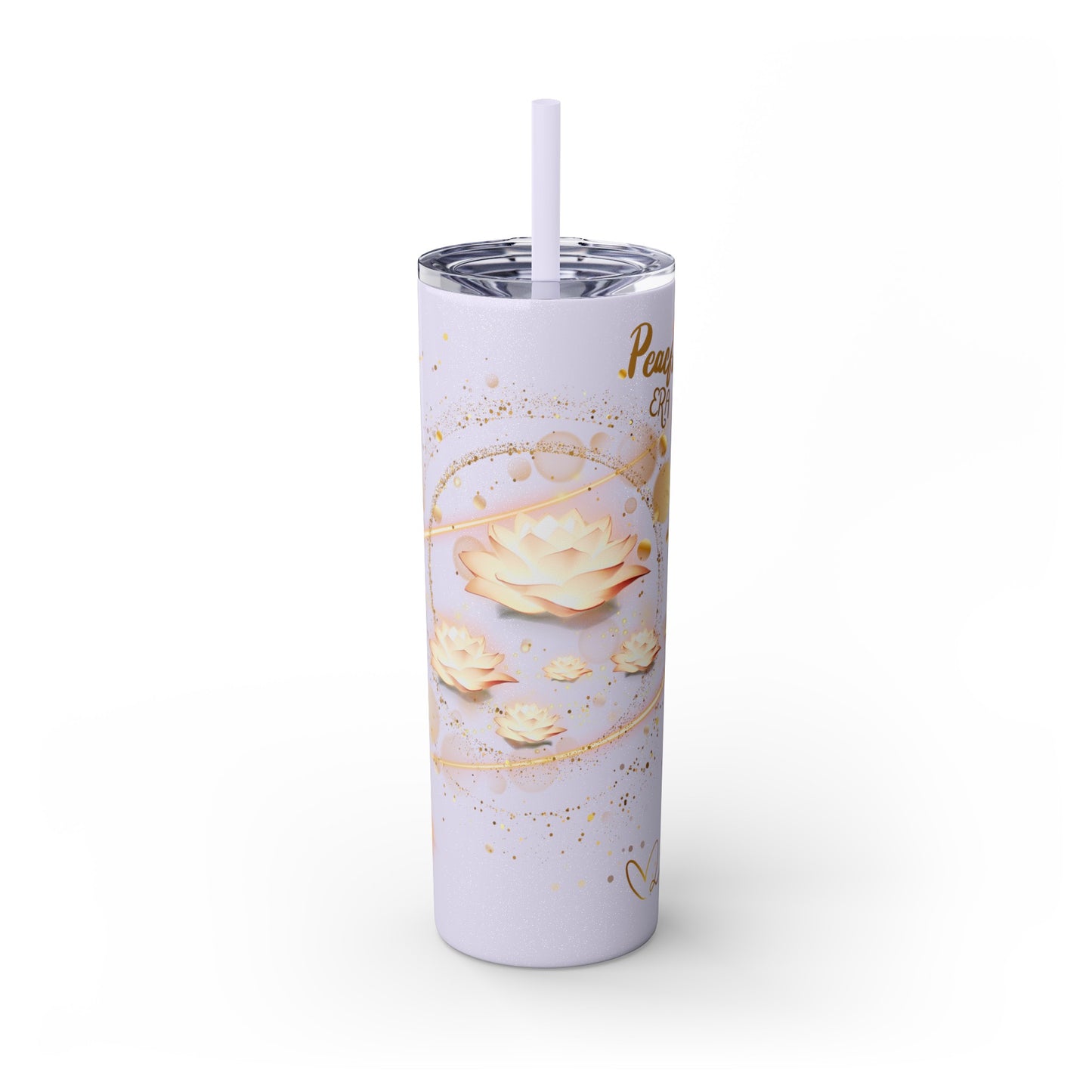 Skinny Tumbler with Straw, 20oz By Ts1st LLC