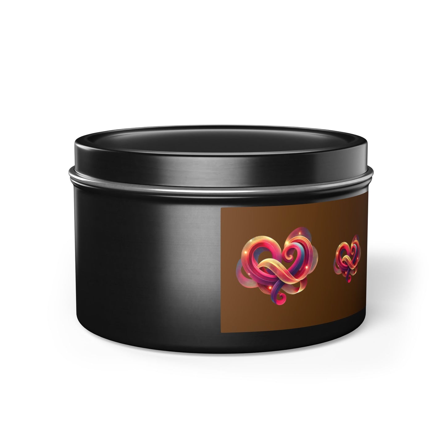 Knotted Heart Design Aromatherapy Tin Candle – Custom Hand-Poured with Coconut Soy Wax