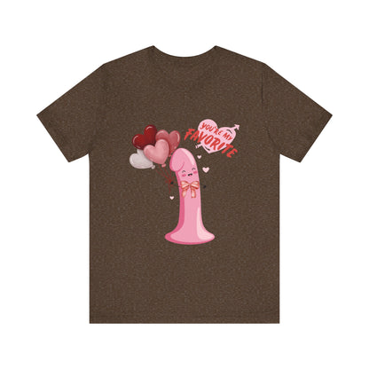 Funny "Valentine Peen" Short Sleeve Tee – Humorous Design for Singles - Unisex - Designs By Ts1st Shop